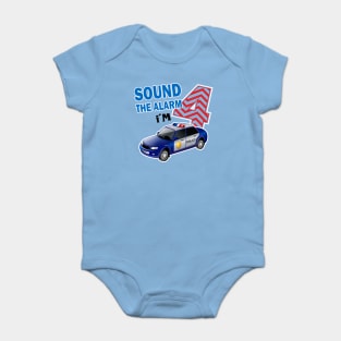 Sound the alarm I'm 4..4th birthday gift Baby Bodysuit